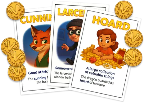 VocabCoins and cards