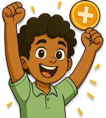 child earning points on VocabCartoons