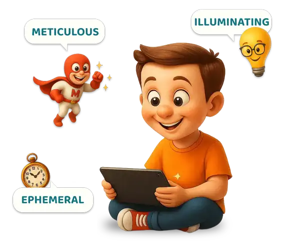 superhero watch lightbulb and boy on tablet